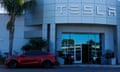 A Tesla vehicle facility in Costa Mesa, California.