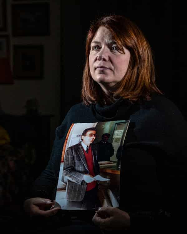 A photo of Daniela Marcone and her father Francesco Marcone, who was killed by the Mafia in Foggia in 1995.