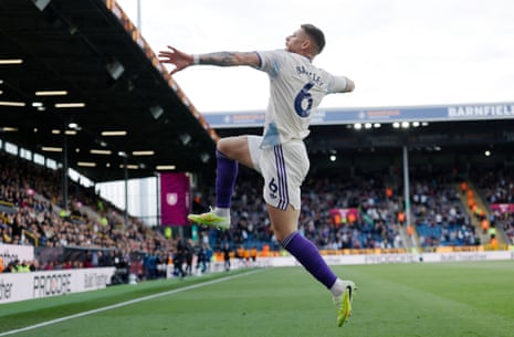 Aston Villa's Ross Barkley celebrates scoring their first goal.
