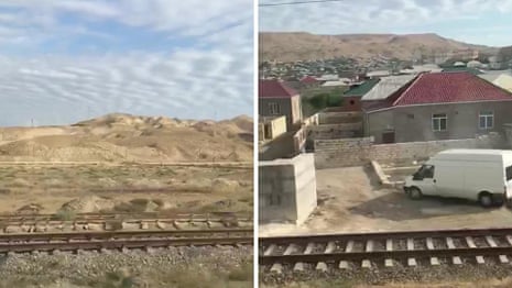 Journey in an overnight train from Tbilisi to Baku - video