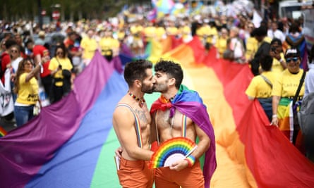 Participants in the 2022 Pride Parade in London.