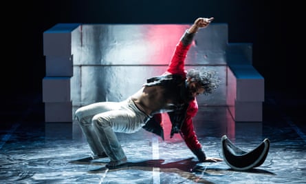 Beau Dean Riley Smith performing Bennelong, for Bangarra Dance Company, at the Sydney Opera House in June 2017