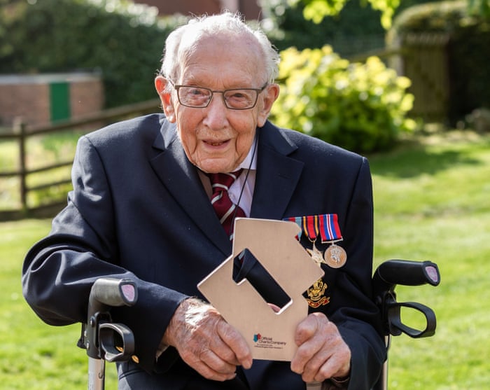 Captain Tom Moore Becomes Oldest Artist To Claim Uk No 1 Single Music The Guardian