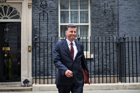 Secretary of state for Scotland Douglas Alexander leaving 10 Downing Street.