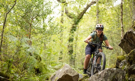 The Traws Eryri route features trails at mountain bike centres such as this one at Coed y Brenin.