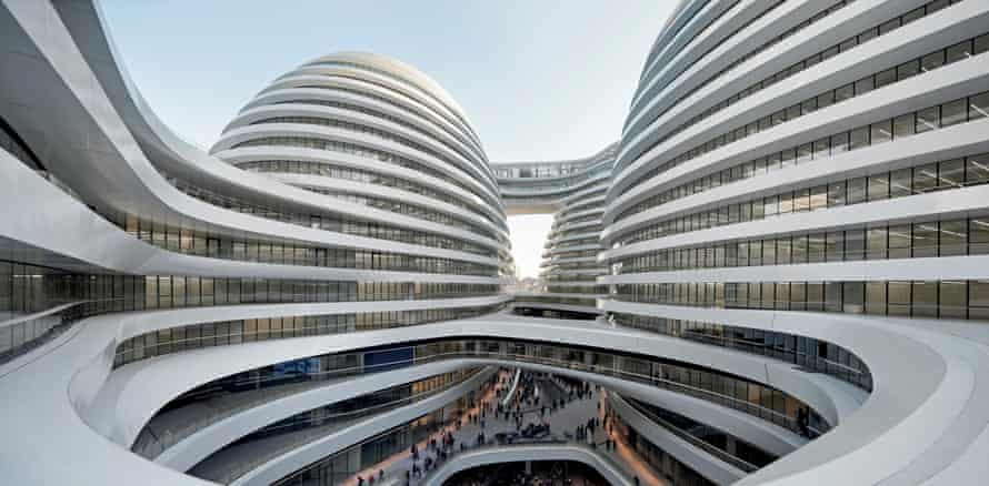 Look, no corners… Zaha Hadid Architects’ Galaxy Soho complex in Beijing.