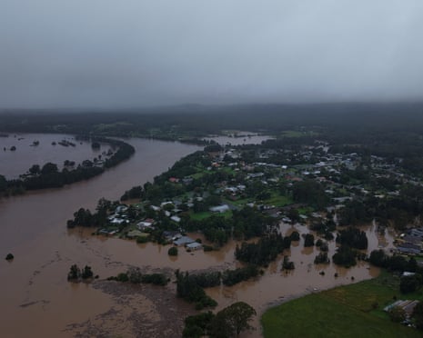 A drone view shows flooding in Tinonee, New South Wales, 21 May, 2025.