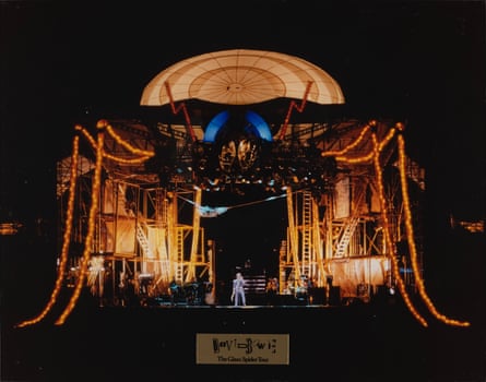 Overblown extravaganza … the set for the Glass Spider tour.