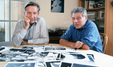 Jean Mohr, left, with John Berger in 1988. They worked on several books including A Fortunate Man: The Story of a Country Doctor, and A Seventh Man.
