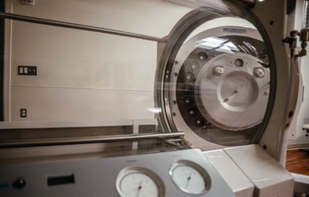 the inside of a hyperbaric chamber