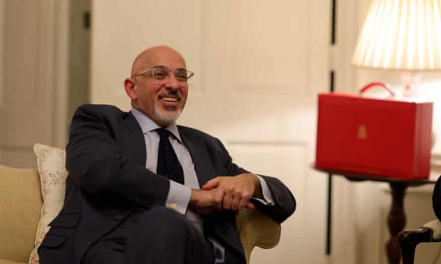 The new chancellor of the exchequer, Nadhim Zahawi, in his office at No 11 Downing Street.
