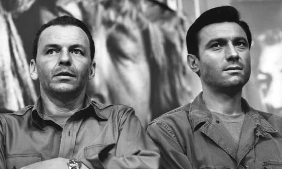 Frank Sinatra and Laurence Harvey as a pair of brainwashed soldiers in The Manchurian Candidate.