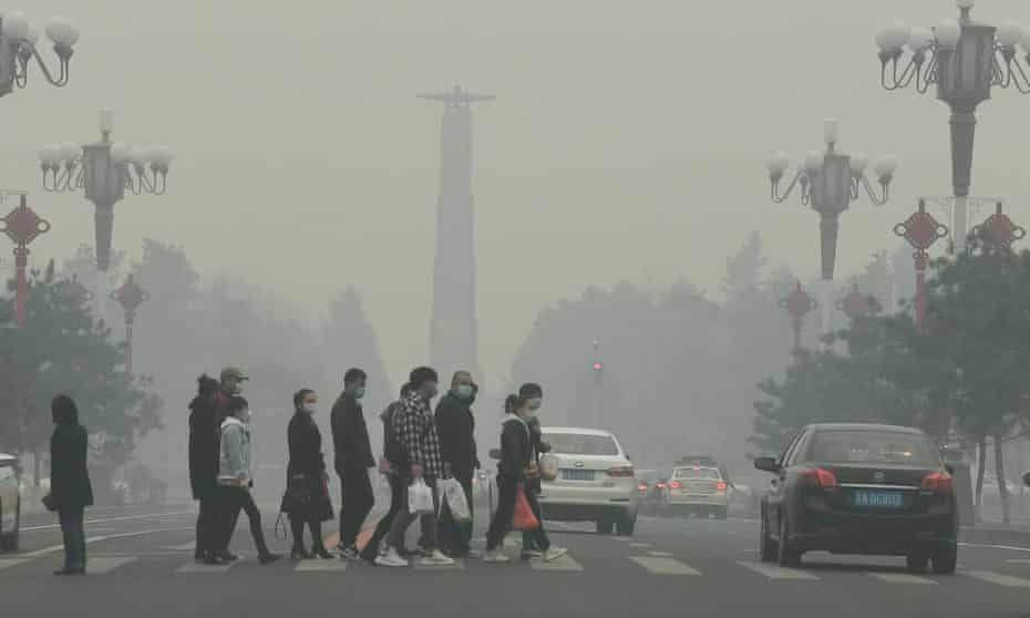 Smog in Changchun, Jilin province, China