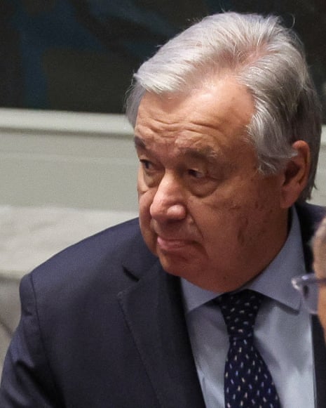 António Guterres, the UN secretary general, on Wednesday.