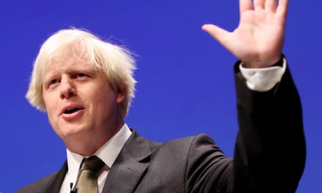 Boris Johnson speaks at the Conservative party conference in 2007
