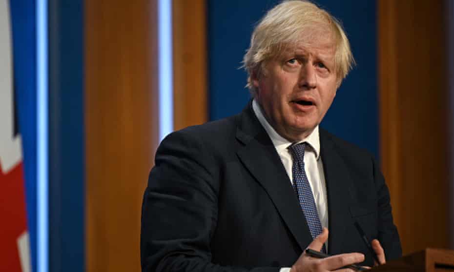 Boris Johnson gives an update on Monday on relaxing restrictions imposed during the coronavirus pandemic. 