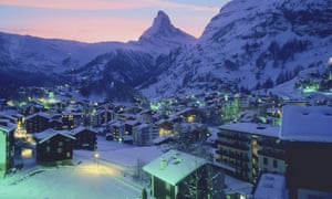 The Swiss resort of Zermatt is dominated by views of Matterhorn.