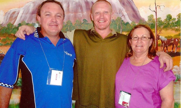 L-R: Waine Brosnan (brother), Nathan and Joy Hobbelen (mother).