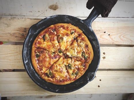 Cast Iron Pizza (on the grill or in the oven) - Whisked Away Kitchen