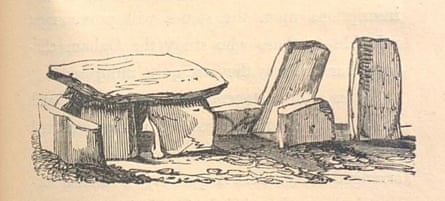 1838 sketch drawing of wedge tomb by Lady Chatterton.