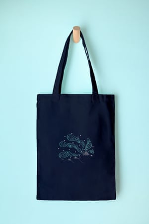 Northern Lights tote embroidery kit with organic, ethically sourced bag, £25, Paraffle