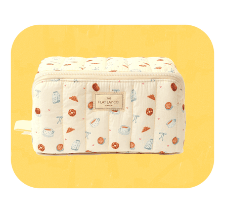 Marshmallow Flat Lay Makeup Box Bag - Patisserie