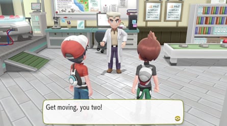 A scene from the game Pokémon: Let's Go, Pikachu!