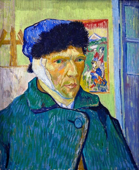 Self-portrait with Bandaged Ear, by Vincent van Gogh, ... the artist epitomises the trope of the dysfunctional, chaotic genius.