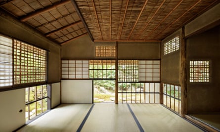 Typical Japanese timber building with window-like components known as shōji (sliding translucent screens) and fusuma (sliding partitions) which createnew spaces