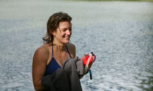 Kate Rew after a swim
