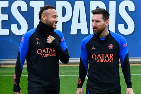 Neymar and Leo Messi were teammates at Barcelona and Paris Saint-Germain.