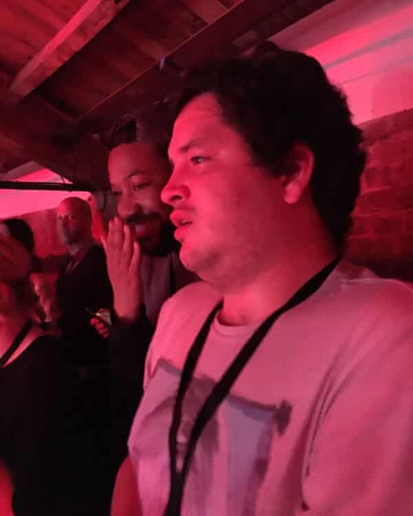 Alim Kheraj witnessing the moment Britney Spears played Work Bitch at the 2016 iTunes festival.