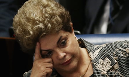 Dilma Rousseff during her impeachment trial in August.