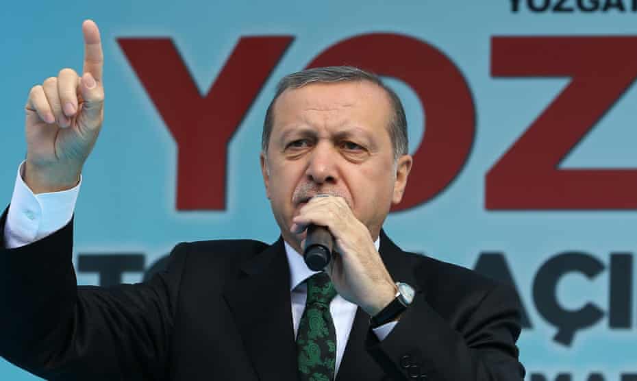 Turkish president Recep Tayyip Erdoğan.
