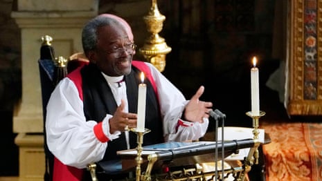 US minister Michael Curry captures world's attention with powerful royal wedding sermon - video 