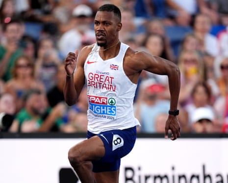 Zharnel Hughes of Great Britain.