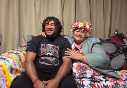 Junior Apiuta Apiuta with his mother Moekari Apiuta Piei at their home in Auckland, awaiting his flight back to Cook Islands next month.