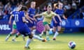 Chelsea's Guro Reiten scores their side's first goal of the game from the penalty spot.  