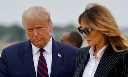 Trump with the first lady before the first presidential debate in Cleveland. Only 30% of voters expect to know who the winner is on election night.