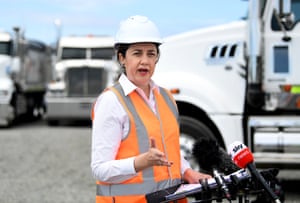 Queensland premier Annastacia Palaszczuk campaigns on the Gold Coast