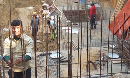 Ram Yadav on a construction site.