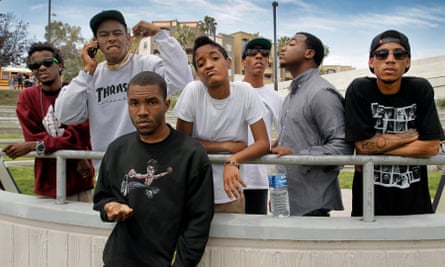 Members of the Odd Future collective (from left) Mike G; Tyler, the Creator; Frank Ocean; Syd the Kyd; Left Brain; Domo Genesis; MC Hodgy Beats