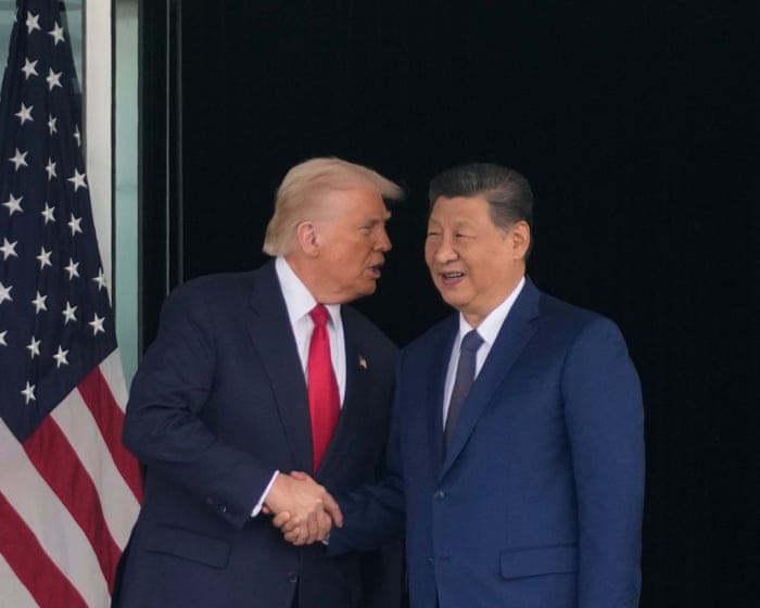 Donald Trump says rare earths dispute ‘settled’ after Xi Jinping meeting in South Korea – live updates