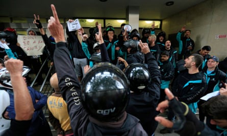 Deliveroo riders protest