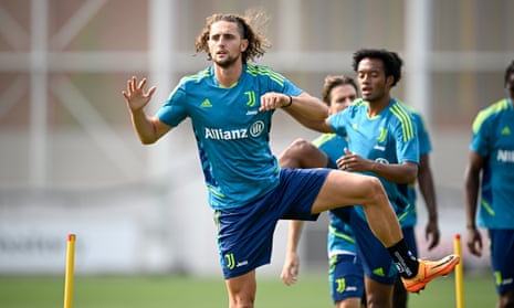 Adrien Rabiot during a Juventus training session last month