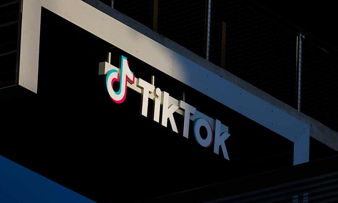 TikTok's logo on the side of an office building