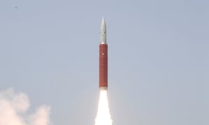 A ballistic missile defence (BMD) interceptor takes off to hit one of India’s satellites last week.