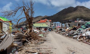 Hurricane damage on Saint Martin. ‘The toll in the worst-hit Caribbean islands has not yet been calculated but it will be far greater than the cost to the US relative to the size of the battered economies.’