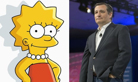 Lisa Simpson and Ted Cruz.