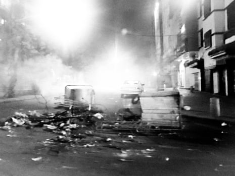 A deserted street after the protests